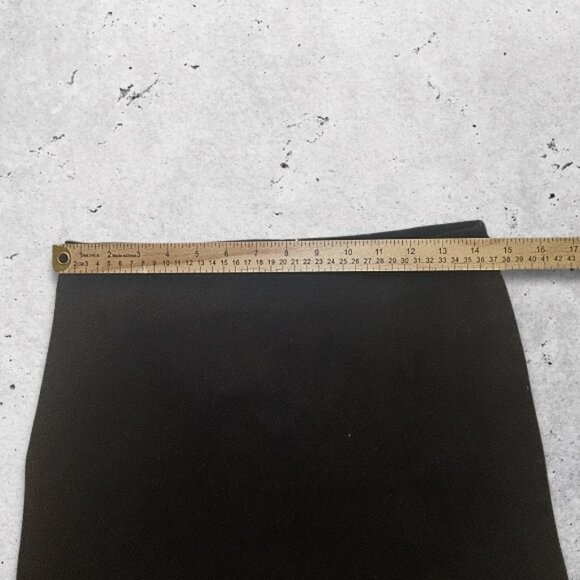 French Connection Skirt Wool Blend Fabric Straight Fit Back Zip Closure Black 6 - Picture 5 of 7